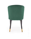 Scaun tapitat cu stofa si picioare metalice, Kai-446 Velvet Verde Inchis / Negru / Auriu, l51xA55xH86 cm (4)