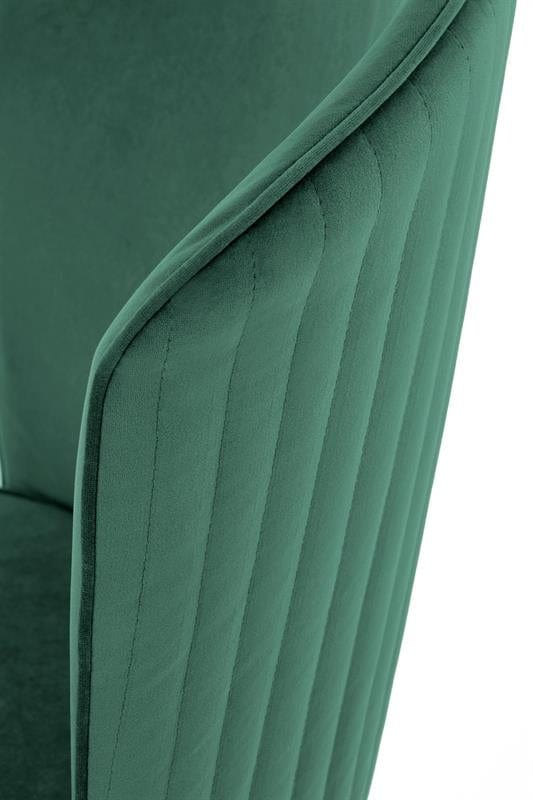 Halmar Scaun tapitat cu stofa si picioare metalice, Kai-446 Velvet Verde Inchis / Negru / Auriu, l51xA55xH86 cm