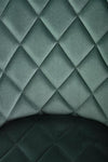 Halmar Scaun tapitat cu stofa si picioare metalice, Kai-450 Velvet Verde Inchis / Negru, l44xA58xH85 cm