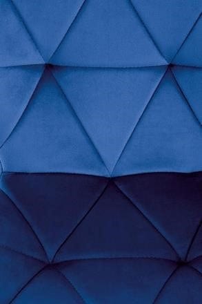 Halmar Scaun tapitat cu stofa si picioare metalice, Kai-453 Velvet Bleumarin / Negru, l48xA53xH86 cm