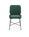 Halmar Scaun tapitat cu stofa si picioare metalice, Kai-454 Velvet Verde inchis / Negru, l46xA55xH83 cm