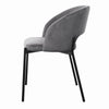 Halmar Scaun tapitat cu stofa si picioare metalice, Kai-455 Velvet Gri / Negru, l51xA57xH77 cm