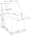 Halmar Scaun tapitat cu stofa si picioare metalice, Kai-455 Velvet Gri / Negru, l51xA57xH77 cm