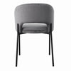 Scaun tapitat cu stofa si picioare metalice, Kai-455 Velvet Gri / Negru, l51xA57xH77 cm (3)