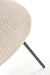 Halmar Scaun tapitat cu stofa si picioare metalice, Kai-459 Bej / Negru, l60xA59xH79 cm