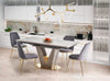 Halmar Scaun tapitat cu stofa si picioare metalice, Kai-460 Velvet Gri / Auriu, l49xA54xH84 cm