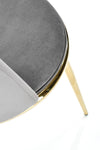 Halmar Scaun tapitat cu stofa si picioare metalice, Kai-460 Velvet Gri / Auriu, l49xA54xH84 cm