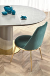 Halmar Scaun tapitat cu stofa si picioare metalice, Kai-460 Velvet Verde Inchis / Auriu, l49xA54xH84 cm
