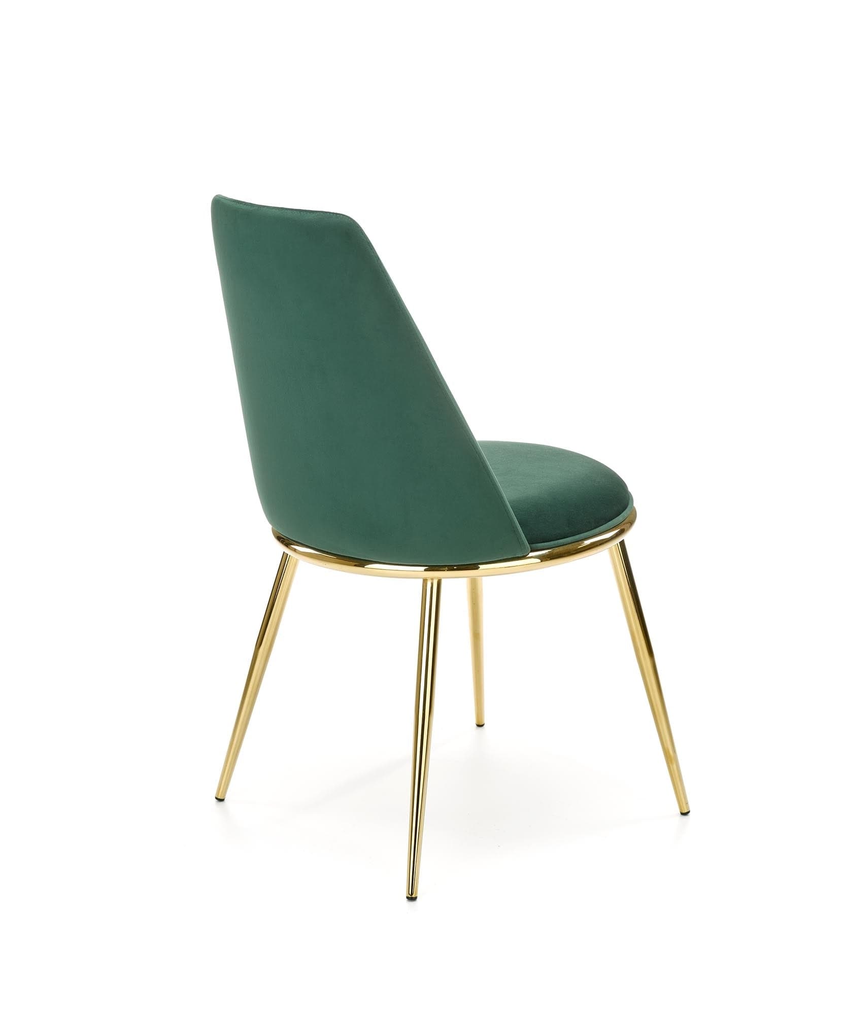 Halmar Scaun tapitat cu stofa si picioare metalice, Kai-460 Velvet Verde Inchis / Auriu, l49xA54xH84 cm