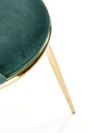 Scaun tapitat cu stofa si picioare metalice, Kai-460 Velvet Verde Inchis / Auriu, l49xA54xH84 cm (9)