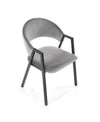 Halmar Scaun tapitat cu stofa si picioare metalice, Kai-473 Velvet Gri / Negru, l54xA58xH82 cm