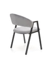 Halmar Scaun tapitat cu stofa si picioare metalice, Kai-473 Velvet Gri / Negru, l54xA58xH82 cm