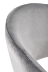 Halmar Scaun tapitat cu stofa si picioare metalice, Kai-473 Velvet Gri / Negru, l54xA58xH82 cm