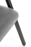 Halmar Scaun tapitat cu stofa si picioare metalice, Kai-473 Velvet Gri / Negru, l54xA58xH82 cm