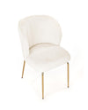 Halmar Scaun tapitat cu stofa si picioare metalice, Kai-474 Crem / Auriu, l54xA64xH80 cm