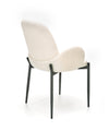 Halmar Scaun tapitat cu stofa si picioare metalice, Kai-477 Crem / Negru, l58xA58xH89 cm