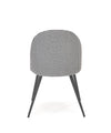 Halmar Scaun tapitat cu stofa si picioare metalice, Kai-478 Velvet Alb / Negru, l49xA54xH84 cm