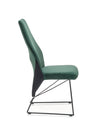Halmar Scaun tapitat cu stofa si picioare metalice, Kai-485 Velvet Verde Inchis / Negru, l44xA63xH96 cm