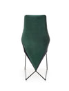 Halmar Scaun tapitat cu stofa si picioare metalice, Kai-485 Velvet Verde Inchis / Negru, l44xA63xH96 cm