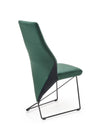 Halmar Scaun tapitat cu stofa si picioare metalice, Kai-485 Velvet Verde Inchis / Negru, l44xA63xH96 cm