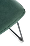Halmar Scaun tapitat cu stofa si picioare metalice, Kai-485 Velvet Verde Inchis / Negru, l44xA63xH96 cm