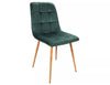 Scaun tapitat cu stofa si picioare metalice, Mila D Velvet Verde / Stejar, l45xA41xH86 cm