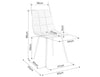 Scaun tapitat cu stofa si picioare metalice, Mila D Velvet Verde / Stejar, l45xA41xH86 cm (1)