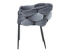 Scaun tapitat cu stofa si picioare metalice, Norwind Velvet Gri / Negru, l76xA40xH75 cm (2)