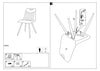 Signal Scaun tapitat cu stofa si picioare metalice, Ortega Gri / Negru, l45xA40xH86 cm