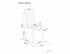 Scaun tapitat cu stofa si picioare metalice, Piano Velvet Gri / Negru / Auriu, l47xA39xH93 cm (2)