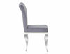 Scaun tapitat cu stofa si picioare metalice, Prince Velvet Gri / Crom, l46xA39xH100 cm (2)