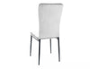 Scaun tapitat cu stofa si picioare metalice, Vigo Velvet Gri Deschis / Negru, l44xA39xH97 cm (1)