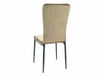 Scaun tapitat cu stofa si picioare metalice, Vigo Velvet Verde / Negru, l44xA39xH97 cm (1)