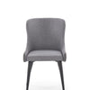 Halmar Scaun tapitat cu stofa si piele ecologica, cu picioare metalice Kai-333 Gri Inchis / Gri Deschis / Negru, l49xA62xH87 cm