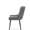 Halmar Scaun tapitat cu stofa si piele ecologica, cu picioare metalice Kai-333 Gri Inchis / Gri Deschis / Negru, l49xA62xH87 cm