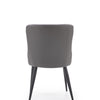 Halmar Scaun tapitat cu stofa si piele ecologica, cu picioare metalice Kai-333 Gri Inchis / Gri Deschis / Negru, l49xA62xH87 cm