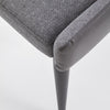 Halmar Scaun tapitat cu stofa si piele ecologica, cu picioare metalice Kai-333 Gri Inchis / Gri Deschis / Negru, l49xA62xH87 cm