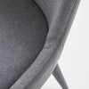 Halmar Scaun tapitat cu stofa si piele ecologica, cu picioare metalice Kai-333 Gri Inchis / Gri Deschis / Negru, l49xA62xH87 cm