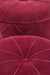 Set 2 taburete tapitate cu stofa si spatiu de depozitare Polymorph Bordeaux, Ø40xH44 / Ø33xH38 cm (4)
