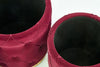 Set 2 taburete tapitate cu stofa si spatiu de depozitare Polymorph Bordeaux, Ø40xH44 / Ø33xH38 cm (5)