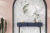Set consola cu oglinda, din pal si sticla, Colours CS 07-08 Bleumarin Mat / Negru, l105xA30xH80 cm (2)