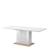 Lenart Set de mobila dining din pal si sticla, 4 piese, Futura Alb / Stejar Riviera