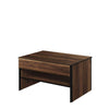 Lenart Set de mobila living din pal, metal si sticla, 6 piese, Borga Stejar Catania / Negru