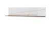 Lenart Set de mobila living din pal si sticla, 4 piese, Futura Alb / Stejar Riviera