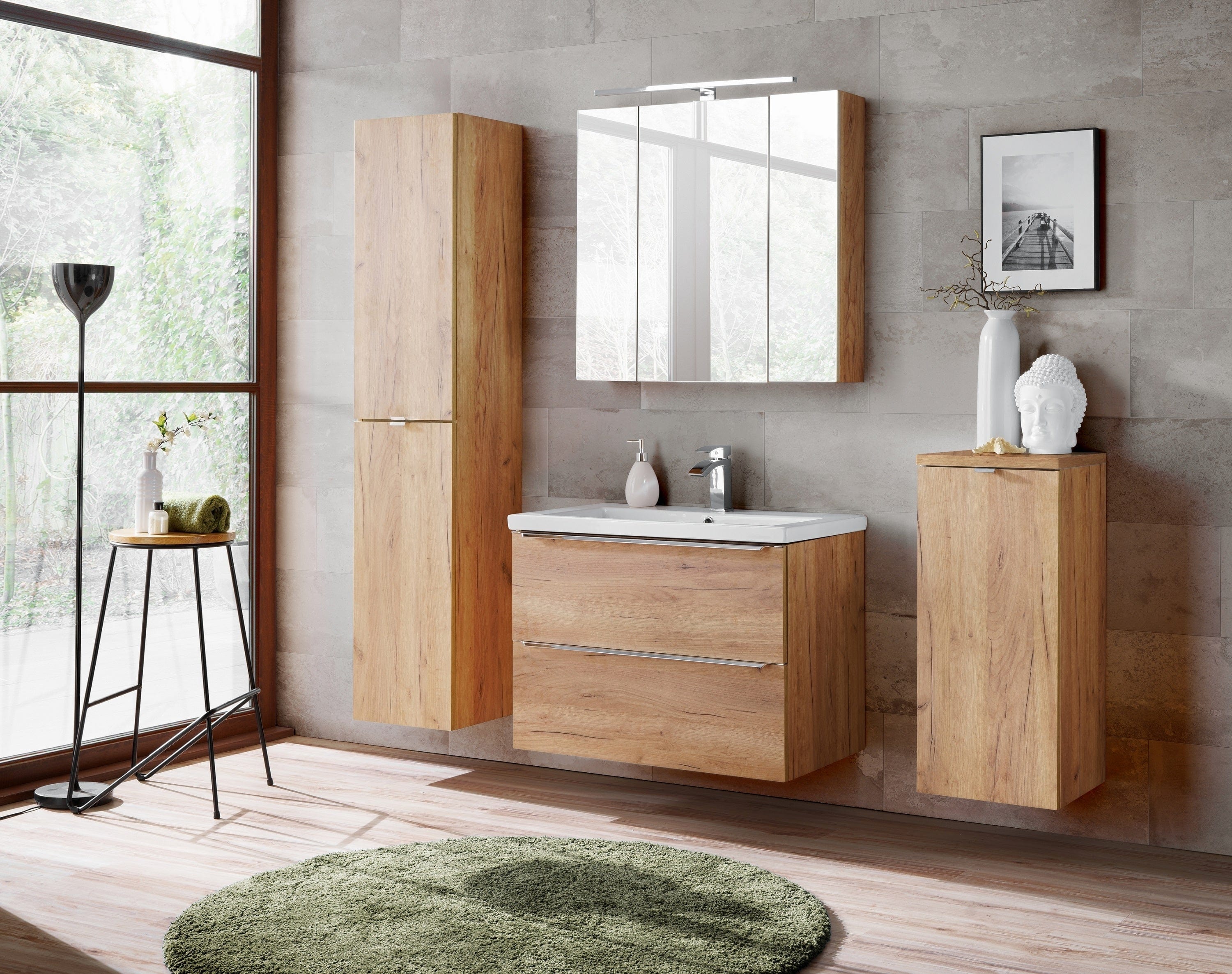 Set masca si lavoar 60 cm / 61 cm, Capri Oak (7)