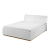 Lenart Set Mobila Dormitor din pal, cu pat 200 x 160 cm, 5 piese Futura Alb Mat / Stejar Riviera