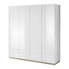 Lenart Set Mobila Dormitor din pal, cu pat 200 x 160 cm, 5 piese Futura Alb Mat / Stejar Riviera