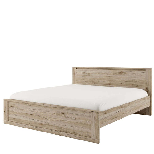 Lenart Set Mobila Dormitor din pal, cu pat 200 x 180 cm, 4 piese Idea Stejar San Remo
