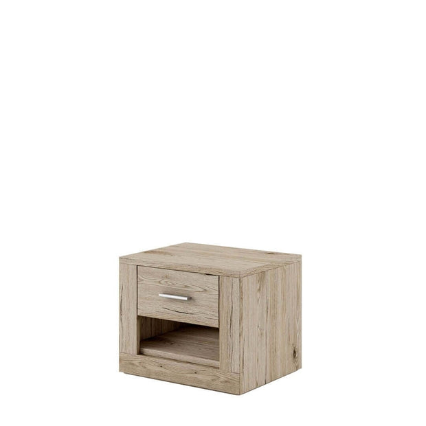 Lenart Set Mobila Dormitor din pal, cu pat 200 x 180 cm, 4 piese Idea Stejar San Remo