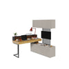 Set Mobilier Birou din pal, pentru copii si tineret, 5 piese, Teen Flex Set 03 Natural / Gri / Negru (1)